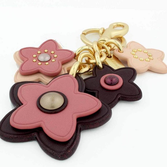 Coach Accessories - COACH Wildflower Mix Leather Bag Charm & Fob